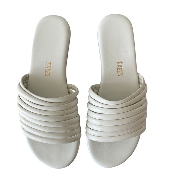 TKEES Shoes - TKEES Caro Leather Sandal White Size 7